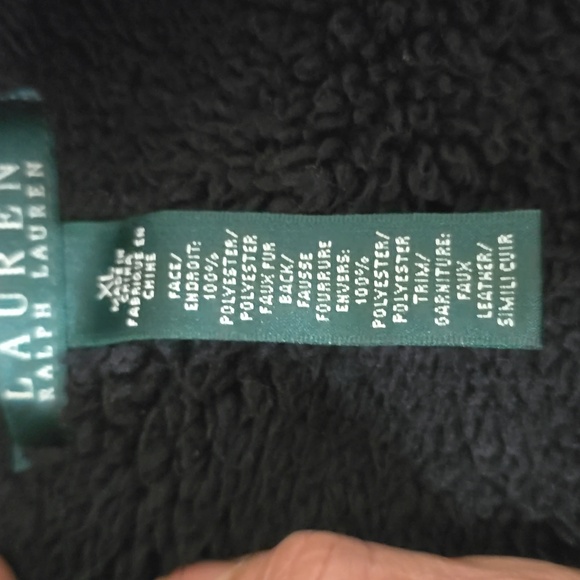 Ralph Lauren Black Leather Moto Jacket with Asymmetrical Zipper XL - Picture 9 of 9